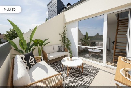 HOMBLIERES appartement avec terrasse