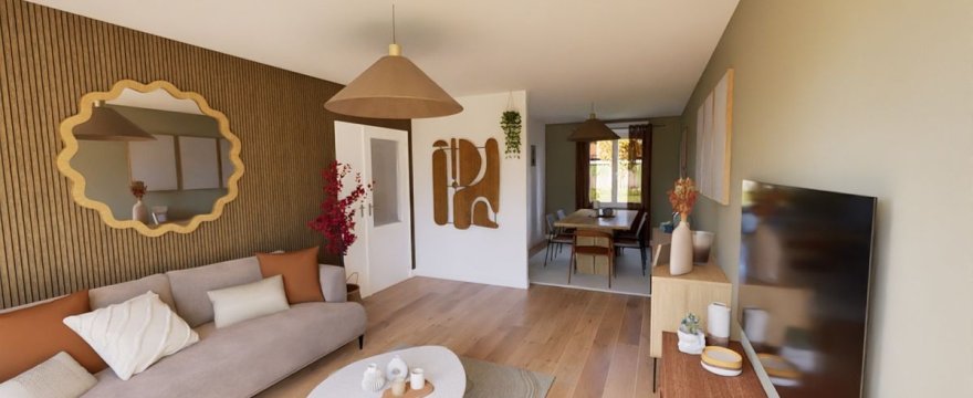 CREPY (02870) MAISON semi-individuelle T5 en très bon état avec jardin et garage